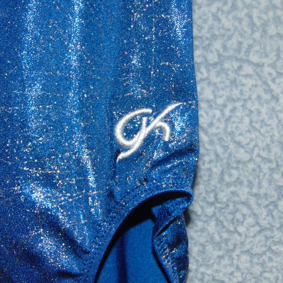 GK Blue Silver Splatter Leotard NoTag - Picture 3 of 6